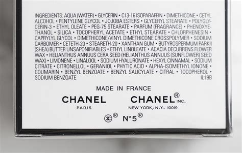 chanel no 5 ingredients list.